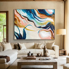 Load image into Gallery viewer, Custom Extra Large Abstract Mural - Hand-Painted Acrylic for Restaurant Interiors