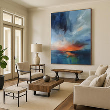 Load image into Gallery viewer, Custom Hand-Painted Abstract Mural for Bedroom & Hotel Rooftop Bars