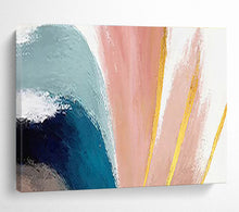 Load image into Gallery viewer, Pastel - Hued Abstract Painting with Gold Accents for Bohemian Bedroom & Chic Café DKH216