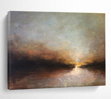 Load image into Gallery viewer, Abstract Landscape Painting on Canvas - “Sunset Reflections” DKH774