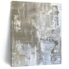 Load image into Gallery viewer, Silver - Gray Abstract Art for Modern Monochrome Home & Art Gallery LargeART0852