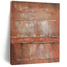 Load image into Gallery viewer, Rustic Brown Abstract Painting, Ideal for Industrial Living Room & Vintage Café LargeART2303