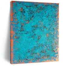Load image into Gallery viewer, Turquoise & Copper Abstract Painting, Ideal for Coastal Living Room & Art Gallery LargeART2323