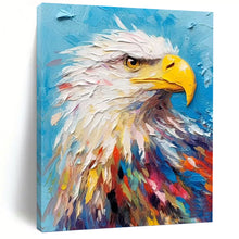 Load image into Gallery viewer, “Vibrant Eagle: Colorful Avian Majesty” Abstract Painting on Canvas, Patriotic Home Office Statement DKH1060