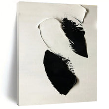Load image into Gallery viewer, Black - White Textured Shapes Art – Ideal for Modern Monochrome Bathroom & Edgy Art Studio LargeART0710