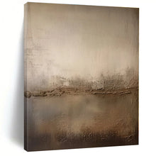 Load image into Gallery viewer, Textured Neutral Divide Acrylic Art - Suited for Industrial - chic Restaurant & Rustic Home Library LargeART0573
