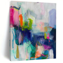 Load image into Gallery viewer, Colorful Abstract Fusion Canvas Painting, Ideal for Bohemian Living Room & Creative Studio LargeART1174