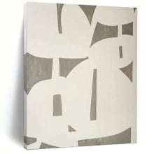 Load image into Gallery viewer, “Grey and White Silence” - Minimalist Shape Art, Ideal for Modern Hallway Style, Abstract Painting on Canvas DKH1075