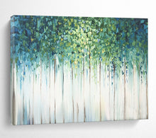 Load image into Gallery viewer, “Enchanted Forest Canopy” - Abstract Acrylic of Tree Tops, Fits Yoga Studio and Nursery DLZ206