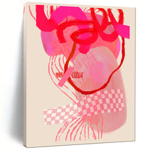 Load image into Gallery viewer, Playful Pink Abstract Composition, Perfect for Trendy Boutique & Girly Teen Bedroom LargeART2000