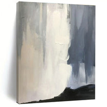 Load image into Gallery viewer, Gray and White Abstract Flow Acrylic Art - Ideal for Minimalist Bedroom & Modern Office LargeART0614