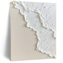 Load image into Gallery viewer, Large - Format Hand - painted White Textured Abstract Acrylic Art for Serene Bedrooms LargeART0170