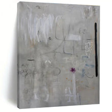 Load image into Gallery viewer, Light Gray Abstract Marks Painting, Ideal for Serene Bedroom & Minimalist Café LargeART1417