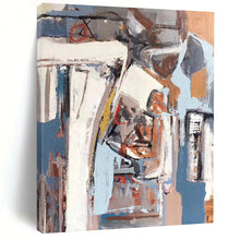 Load image into Gallery viewer, “City Shards” – Gray, Blue & Brown Urban - inspired Abstract Acrylic Art DTP041