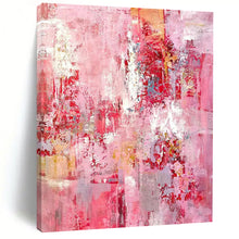 Load image into Gallery viewer, Pink Abstract Expressionist Art, Great for Feminine Boutique & Romantic Bedroom LargeART2300