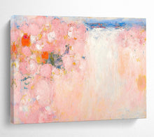 Load image into Gallery viewer, Soft Pink Floral Abstract Painting On Canvas DKH411