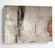 Load image into Gallery viewer, Hand - Painted Gray - White Textured Abstract Acrylic Art for Industrial - Style Living Room Wall LargeART1625