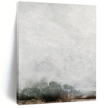 Load image into Gallery viewer, Misty Horizon in Gray – Abstract Landscape Oil Painting with Subtle Textures DTP221