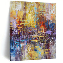 Load image into Gallery viewer, Vibrant Cityscape Abstract Acrylic Art - Suited for Urban Loft & Creative Office LargeART0545