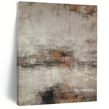 Load image into Gallery viewer, Neutral Textured Abstract with Brown Art for Industrial - chic Loft & Rustic - themed Restaurant LargeART0967