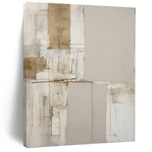 Load image into Gallery viewer, “Minimalist Neutral Abstract” - Grey, White, Brown Abstract Art on Canvas DKH1318