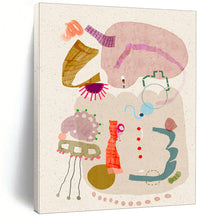 Load image into Gallery viewer, Playful Colorful Shape Abstract Painting, Ideal for Creative Kids’ Room & Whimsical Office LargeART1845