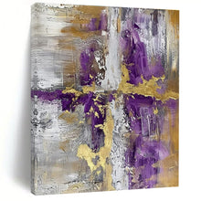 Load image into Gallery viewer, Purple - Gold - Gray Fusion Art for Ballroom & High - End Restaurant LargeART0846