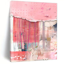Load image into Gallery viewer, Pink & Red Textured Abstract Painting, Perfect for Bohemian Bedroom & Feminine Boutique LargeART1844