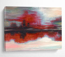 Load image into Gallery viewer, Red - Toned Abstract Landscape Painting On Canvas DKH384
