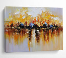 Load image into Gallery viewer, Autumn Lake Reflection - Serene Living Room Art LargeART1559