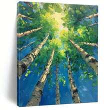 Load image into Gallery viewer, “Green Forest Canopy” - Impressionistic Landscape Art on Canvas DKH1552