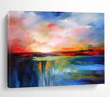 Load image into Gallery viewer, Colorful Sunset Landscape - Dreamy Living Room or Bedroom Art LargeART1513