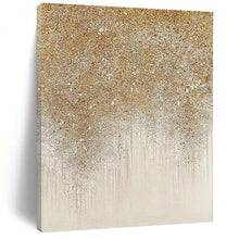 Load image into Gallery viewer, Large - Format Glittering Gold - Silver Abstract Acrylic for Glamorous Entryway LargeART0281