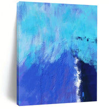 Load image into Gallery viewer, Abstract Painting, Cool Blue Textured Art - Ideal for Home Office & Study Room LargeART2334