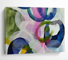 Load image into Gallery viewer, Colorful Overlapping Circles Abstract Painting DKH473