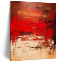 Load image into Gallery viewer, Large - Scale Intense Red Abstract Art for Luxury Hotel Lobby & Dramatic Home Office LargeART0482