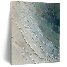 Load image into Gallery viewer, Hand - painted Large - scale Layered Blue - Gray Abstract Acrylic Art for Modern Hallways LargeART0084