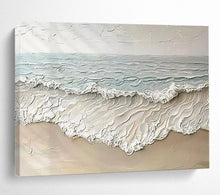 Load image into Gallery viewer, Textured Beach Waves - Coastal Entryway Art LargeART1581