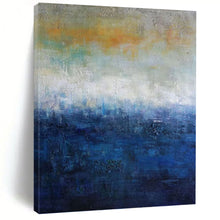 Load image into Gallery viewer, “Gradient Blue Abstract Landscape” - Color - Field Abstract Art on Canvas DKH1559