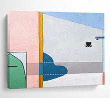 Load image into Gallery viewer, Pink - Accented Geometric Abstract Painting on Canvas DKH548