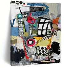 Load image into Gallery viewer, Colorful Abstract Collage 4 Canvas Painting, Ideal for Modern Playroom & Artistic Retail Space LargeART1172