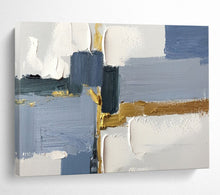 Load image into Gallery viewer, Gold Accent Abstract - Sophisticated Living Room Art LargeART1562