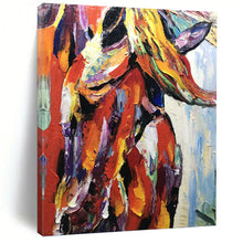 Load image into Gallery viewer, “Colorful Textured Horse Portrait” - Multicolor Abstract Art on Canvas DKH1272