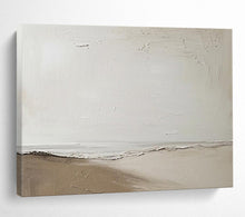 Load image into Gallery viewer, Hand - painted Minimalist Beach Scene Acrylic Art for Serene Bedroom Decor LargeART1658