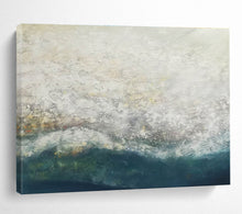 Load image into Gallery viewer, Textured Seaside Abstract Painting with Blue and White for Serene Spa & Coastal Cottage DKH298