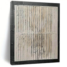 Load image into Gallery viewer, Textured Neutral Striped Abstract - Fits Minimalist Living Room & Hallway LargeART2352