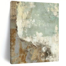 Load image into Gallery viewer, Textured Green & Brown Abstract Canvas Painting, Great for Rustic Kitchen & Nature - Inspired Studio LargeART1267