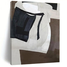 Load image into Gallery viewer, Black - White - Brown Geometric Acrylic Art - Perfect for Minimalist Study & Monochrome Hallway LargeART0557