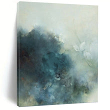 Load image into Gallery viewer, “Misty Blue Whispers” Abstract Watercolor - Style Painting on Canvas, Ethereal Art DKH948