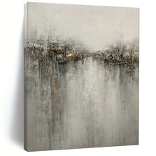 Load image into Gallery viewer, Gray & Gold Abstract Landscape, Perfect for Modern Living Room & Sophisticated Entryway LargeART1970